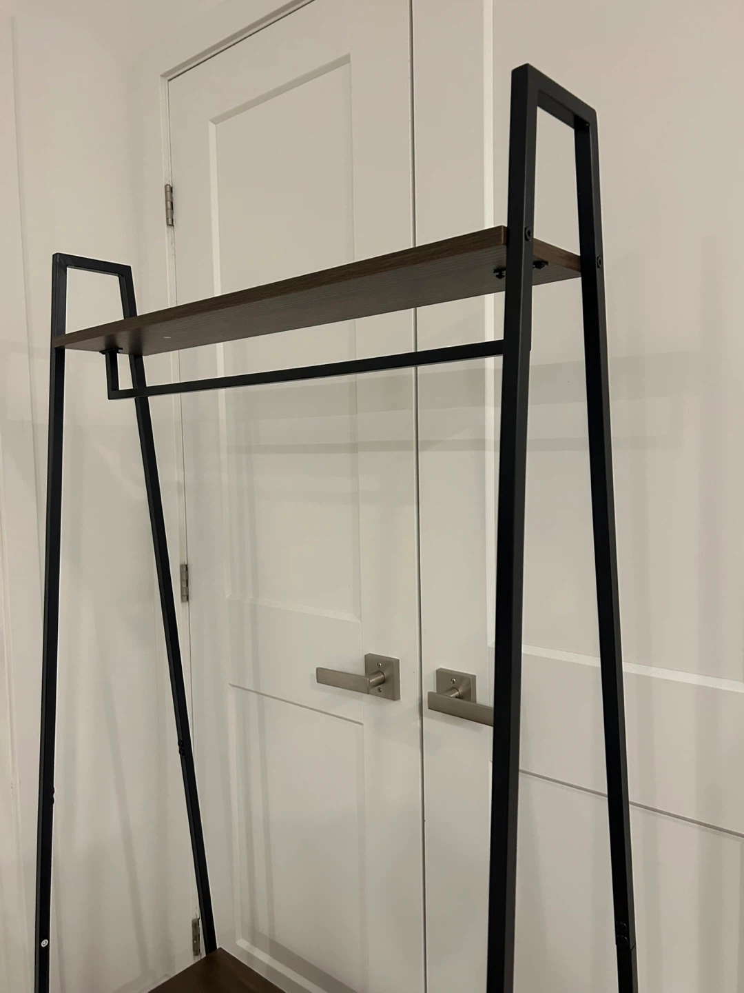 Industrial Style Clothing Rack with Shelves