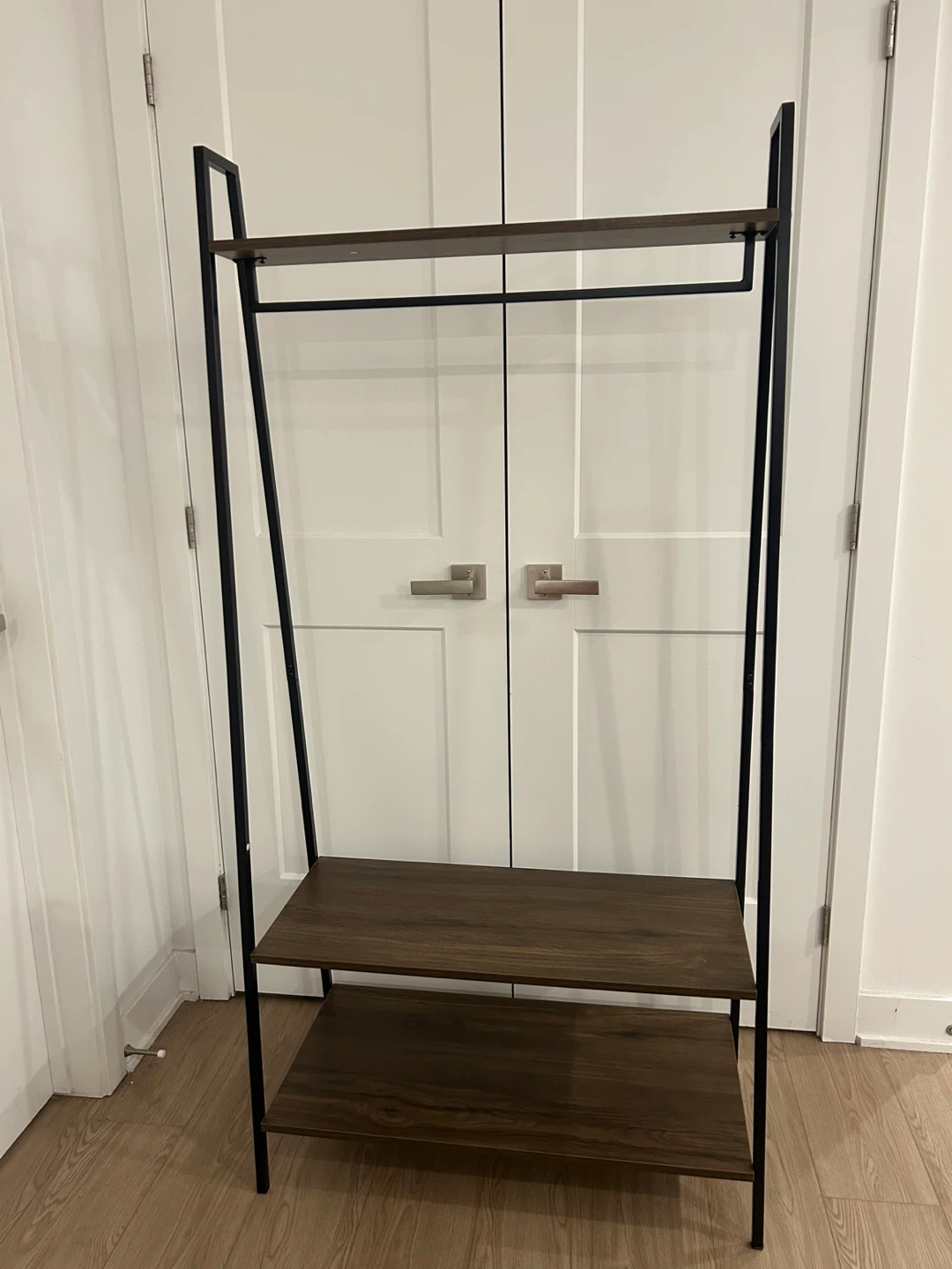 Industrial Style Clothing Rack with Shelves - photo 5