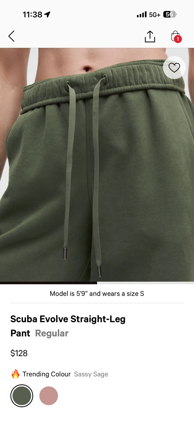 Lululemon Scuba Evolve Straight-Leg Pant - Sassy Sage - photo 2