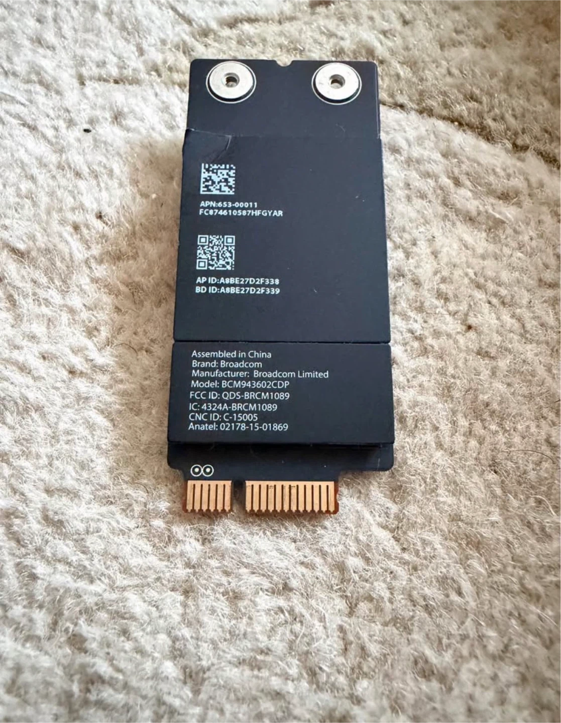 Apple AirPort Wi-Fi / Bluetooth Card BCM943602CDP – iMac 2019