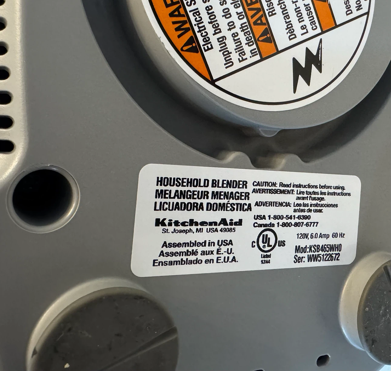 KitchenAid 6 Speed Blender - photo 3