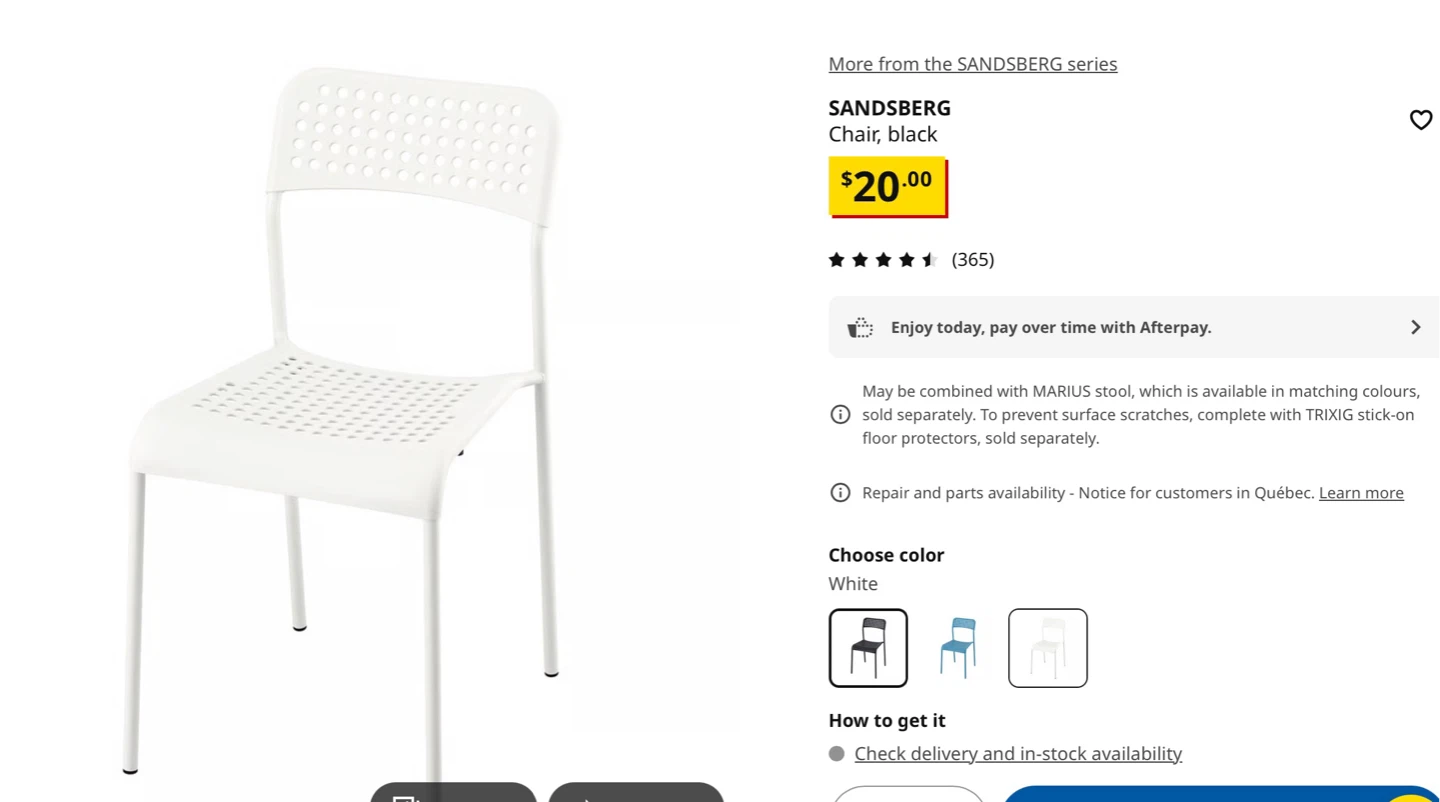 IKEA SANDSBERG chair and LINNMON/ADILS table - photo 2