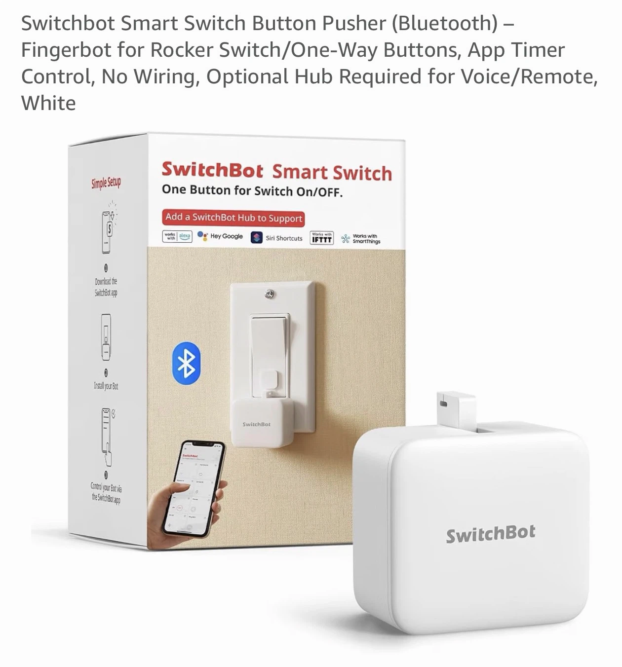 SwitchBot Smart Switch Button Pusher White