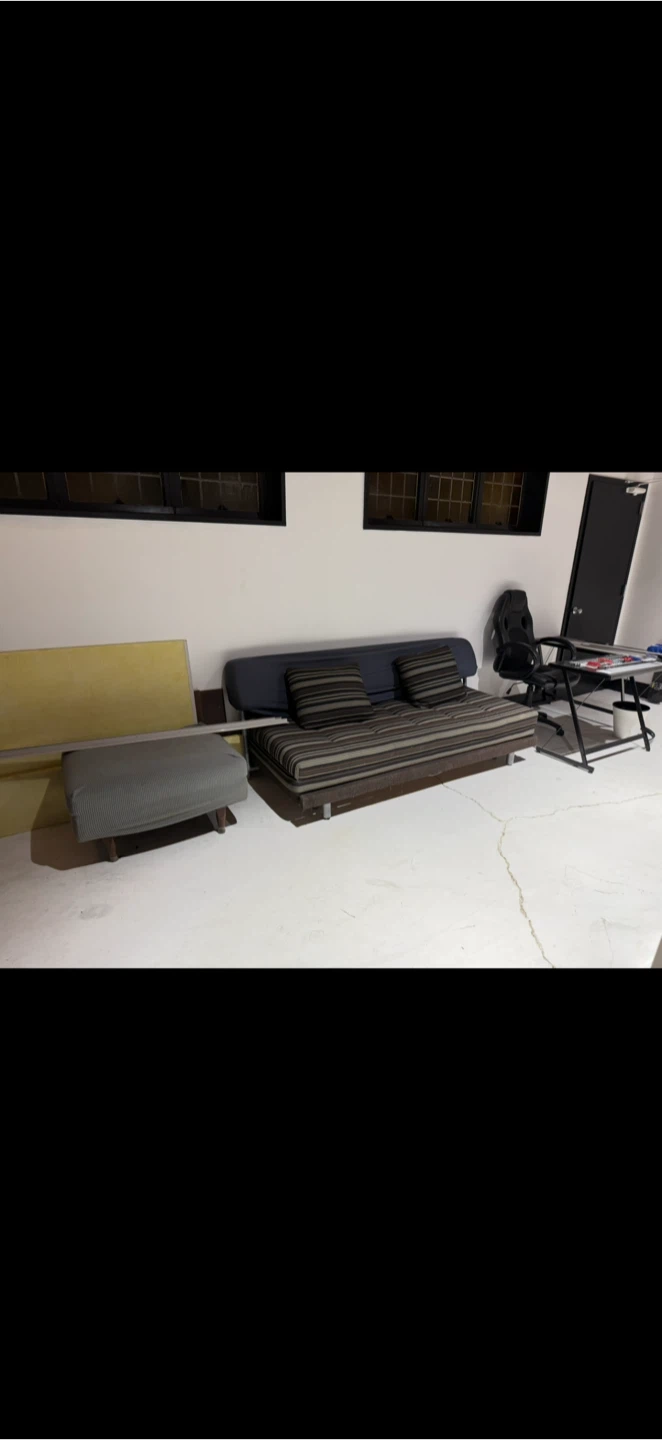 Striped Convertible Sofa Bed