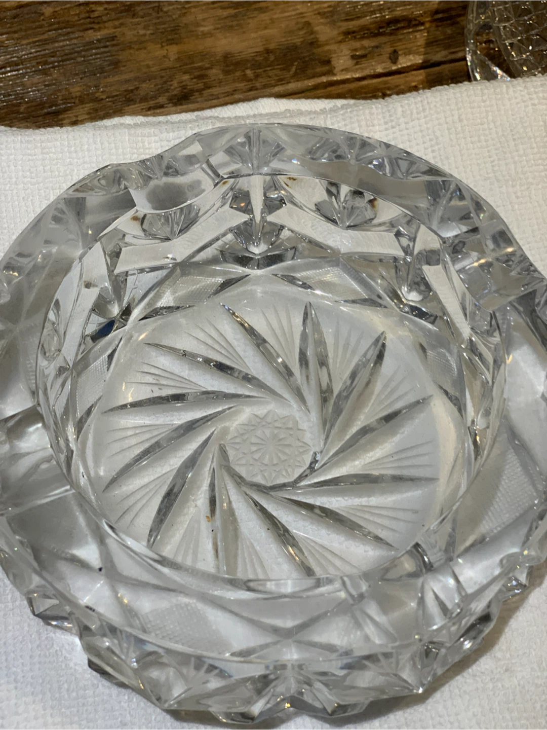 Vintage Crystal Ashtray
