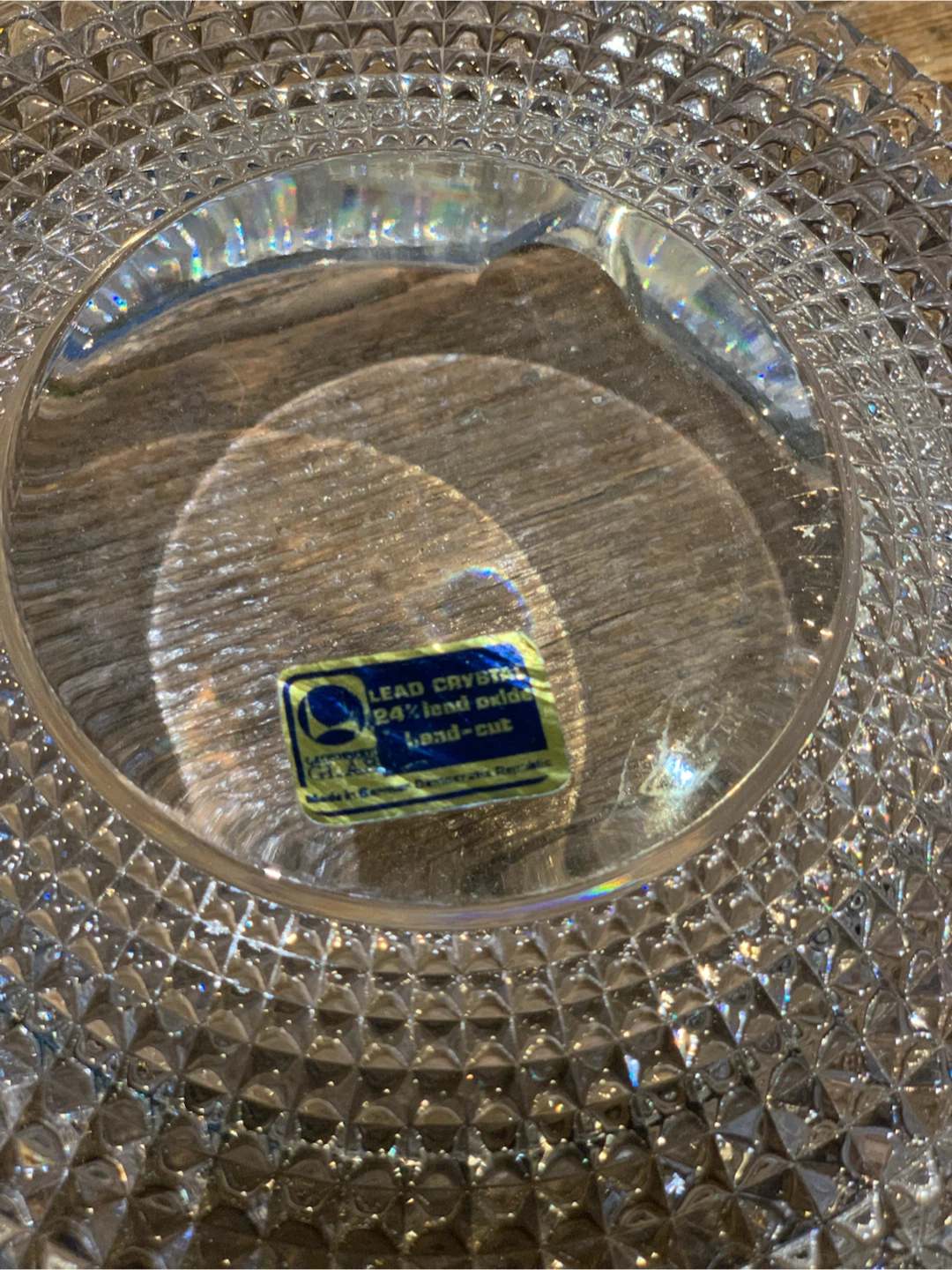 Lead Crystal Dish/ Ash tray 24% Lead Oxide - photo 2