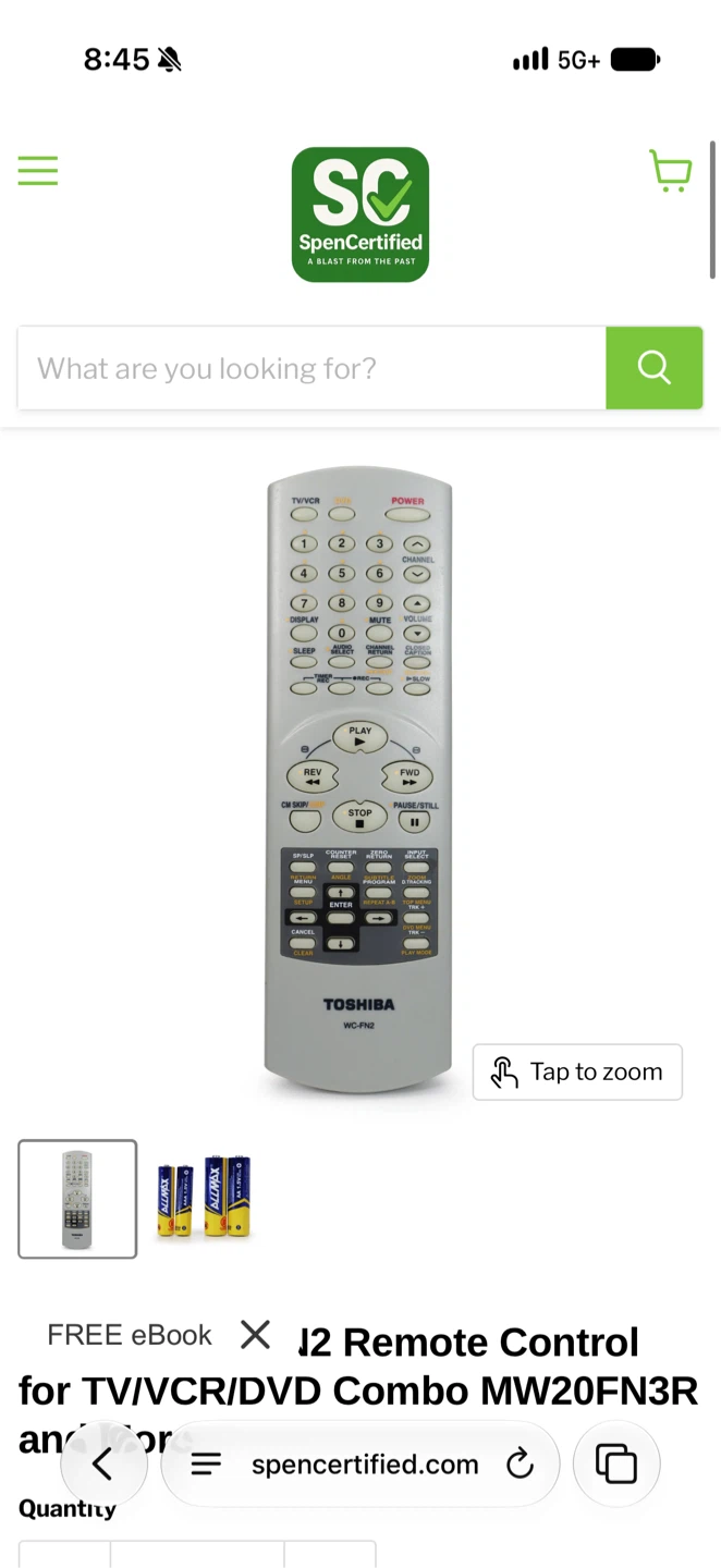 Toshiba OEM WC-FN2 Remote