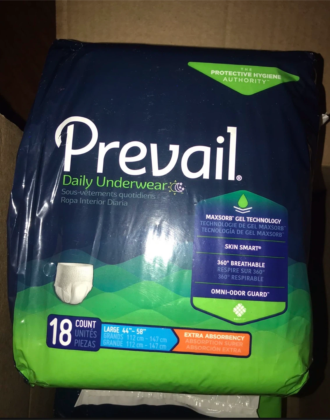 Prevail Underwear; Adult Incontinence. 18 count. Size Large - photo 2