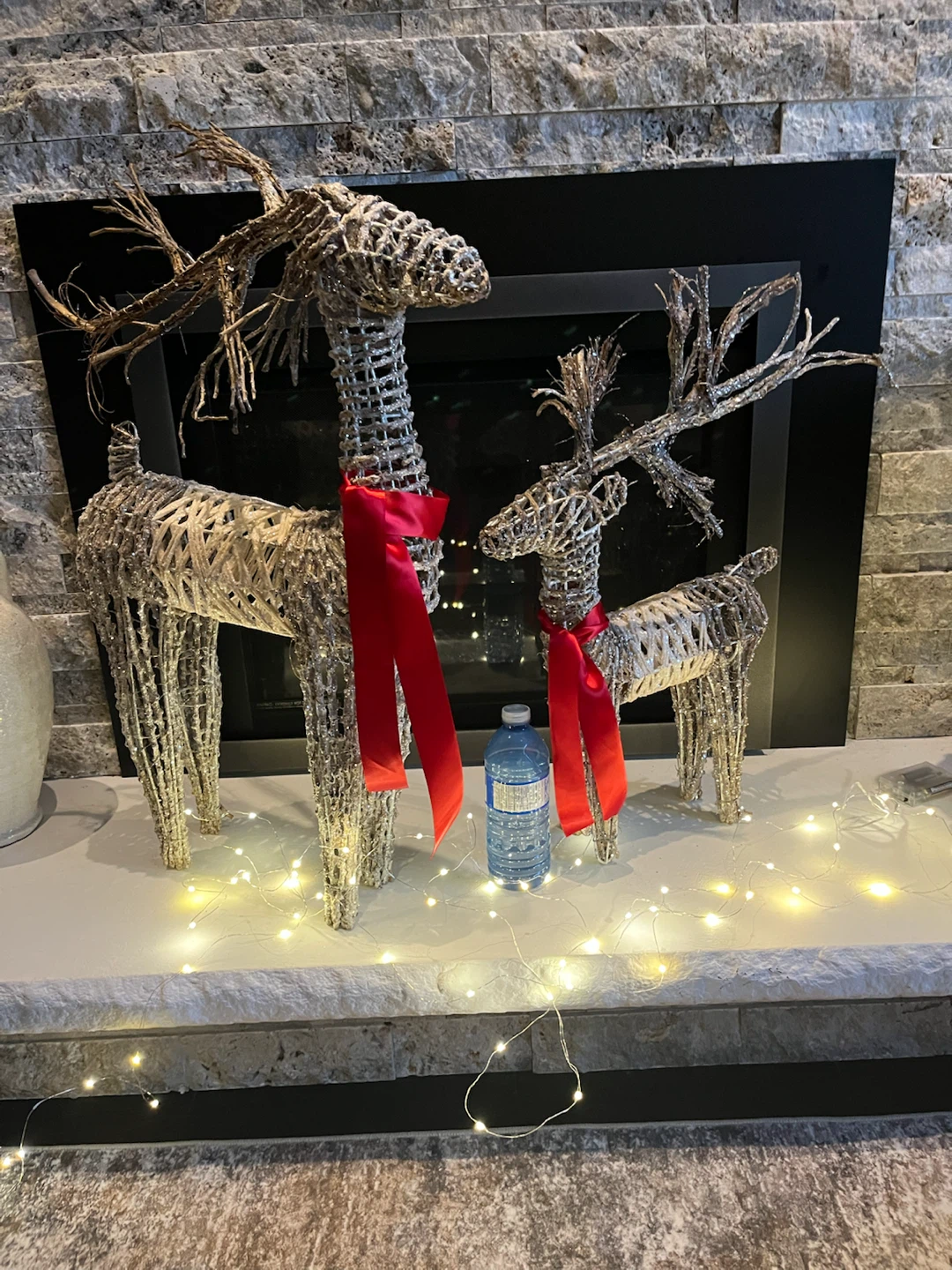 Beautiful pair of rattan deer