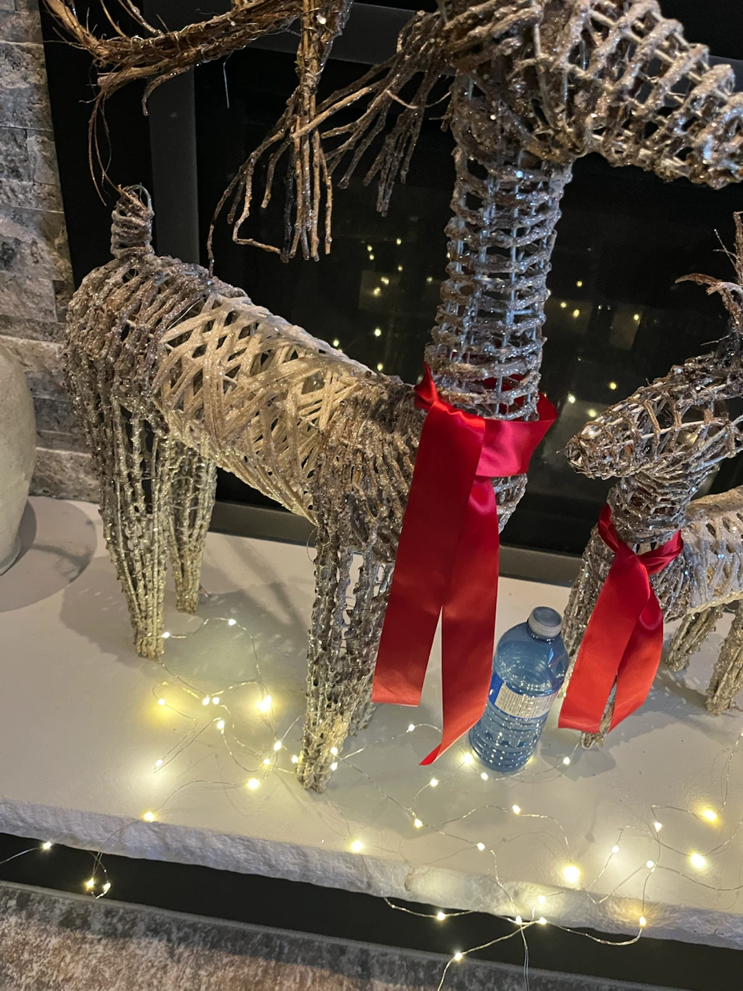Beautiful pair of rattan deer - photo 2