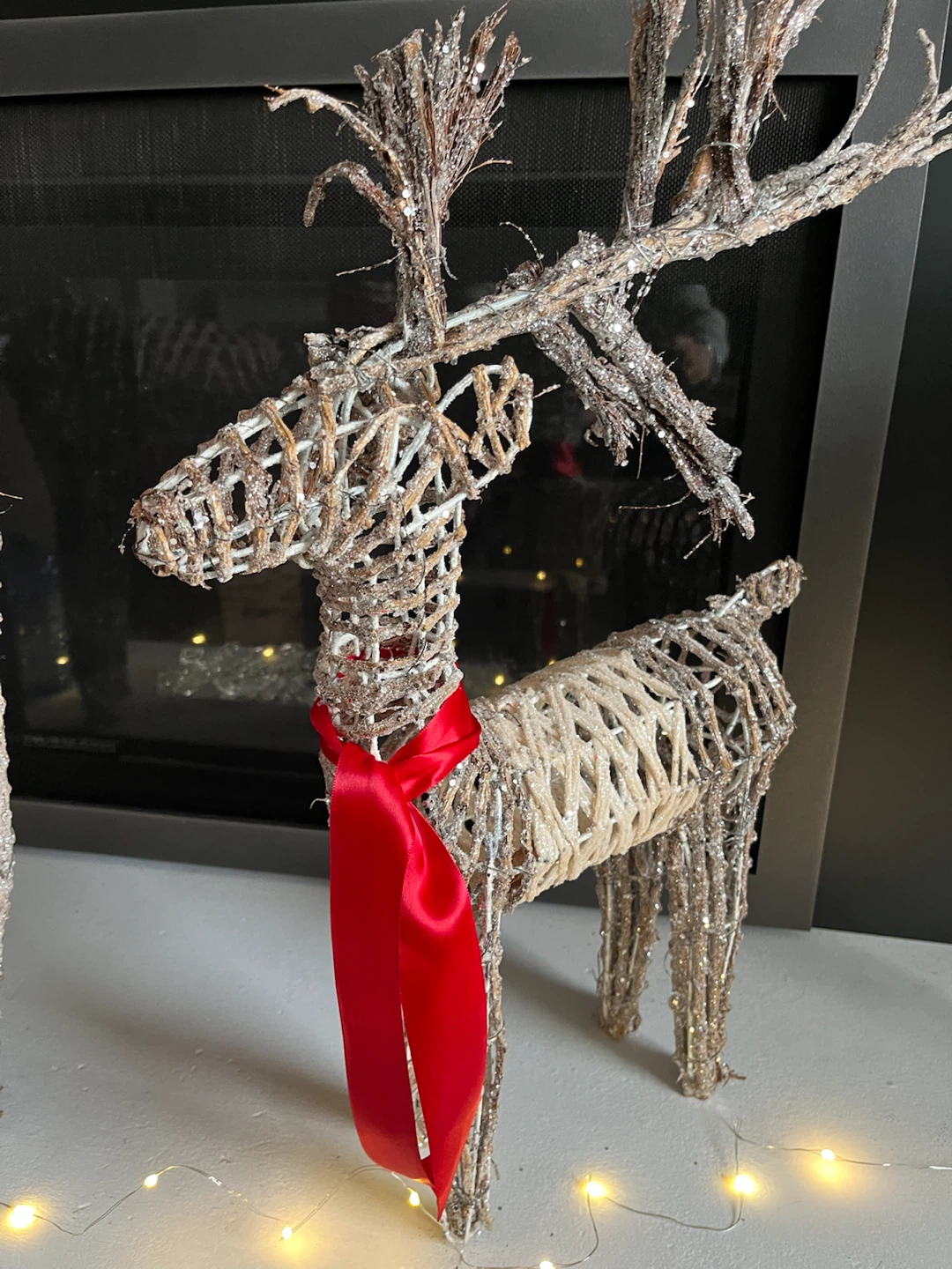 Beautiful pair of rattan deer - photo 3