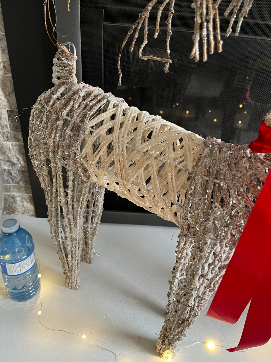Beautiful pair of rattan deer - photo 5