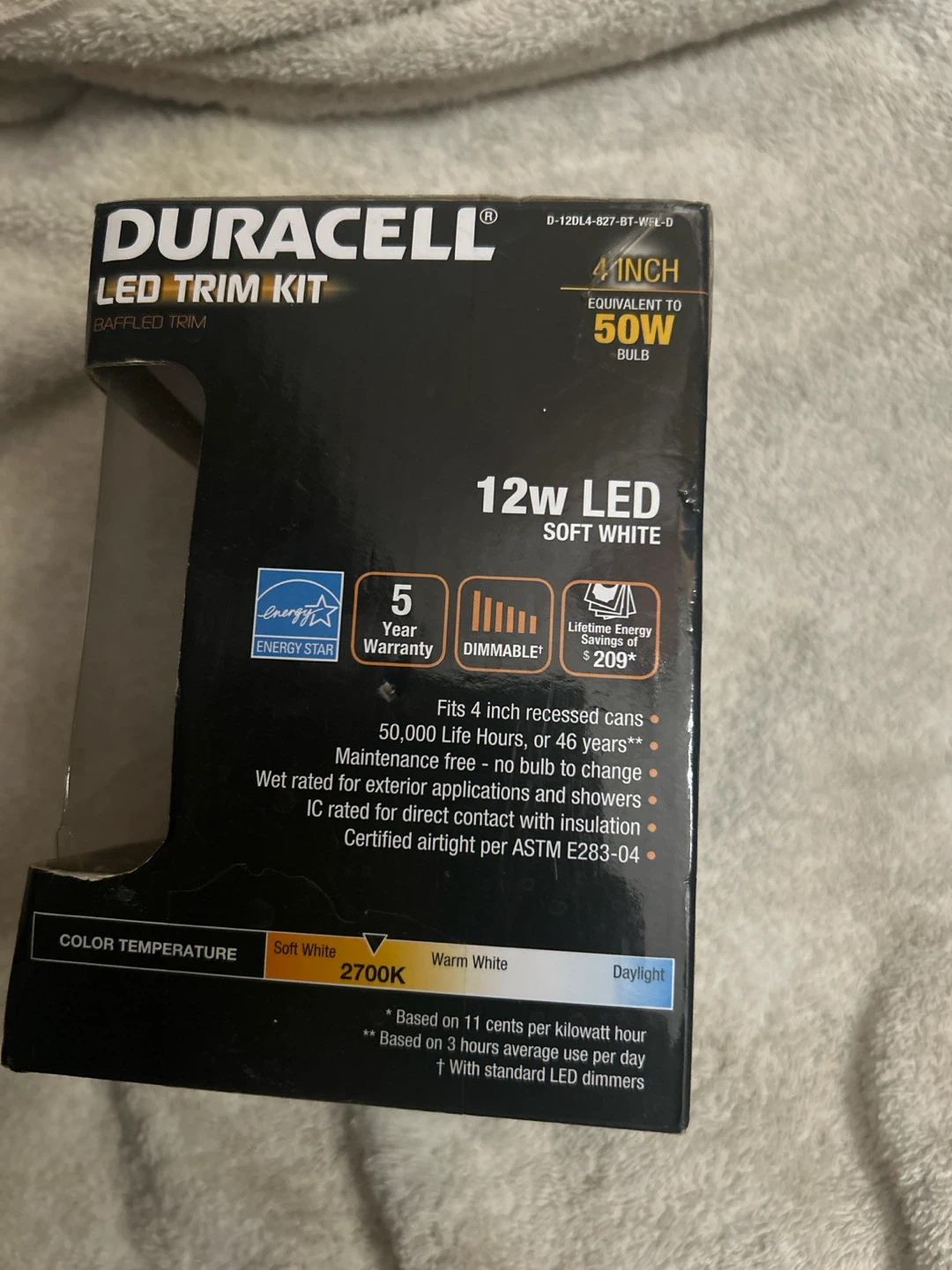 Duracell 4 Inch LED Baffled Trim Kit - photo 3