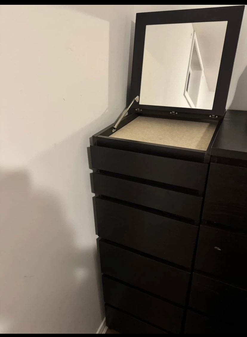 IKEA Malm Dark Brown Dresser Set - photo 3