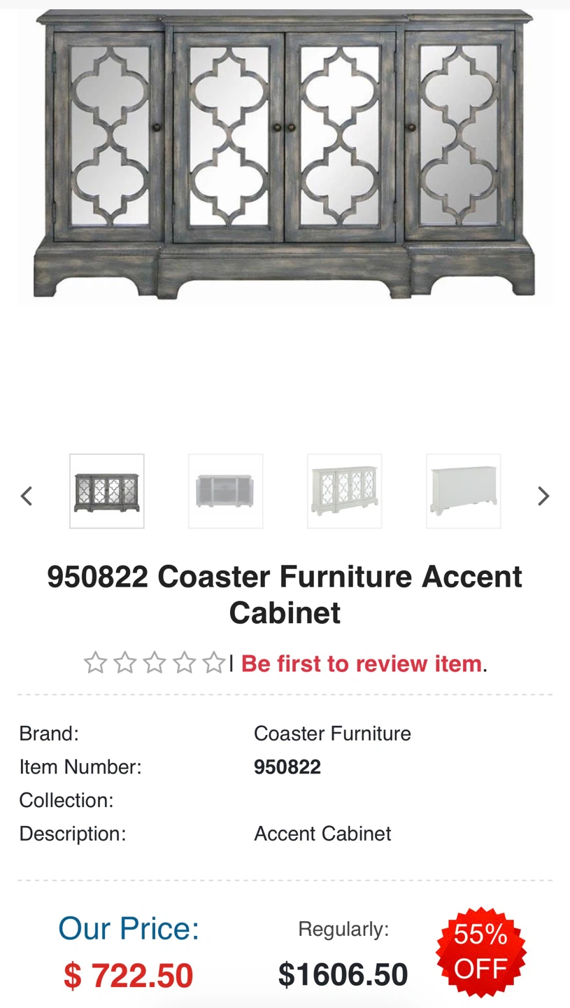 Valued $700! Mirrored Accent Cabinet like new! - photo 4