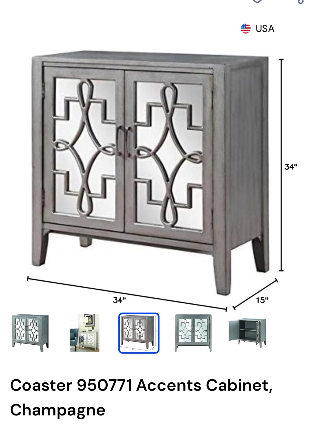 Valued$500 Accent Cabinet like new