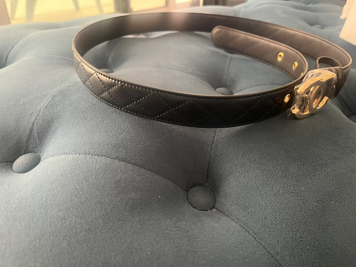 Chanel Quilted Leather Belt Size 95