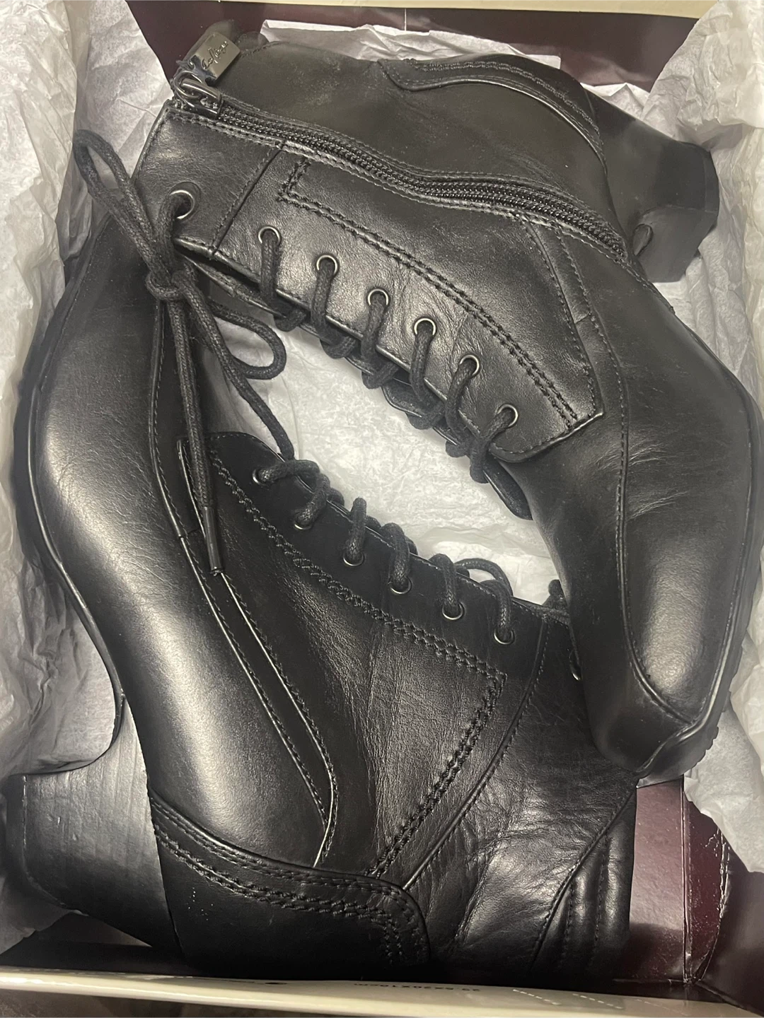 Black Leather Ankle Boots - photo 4