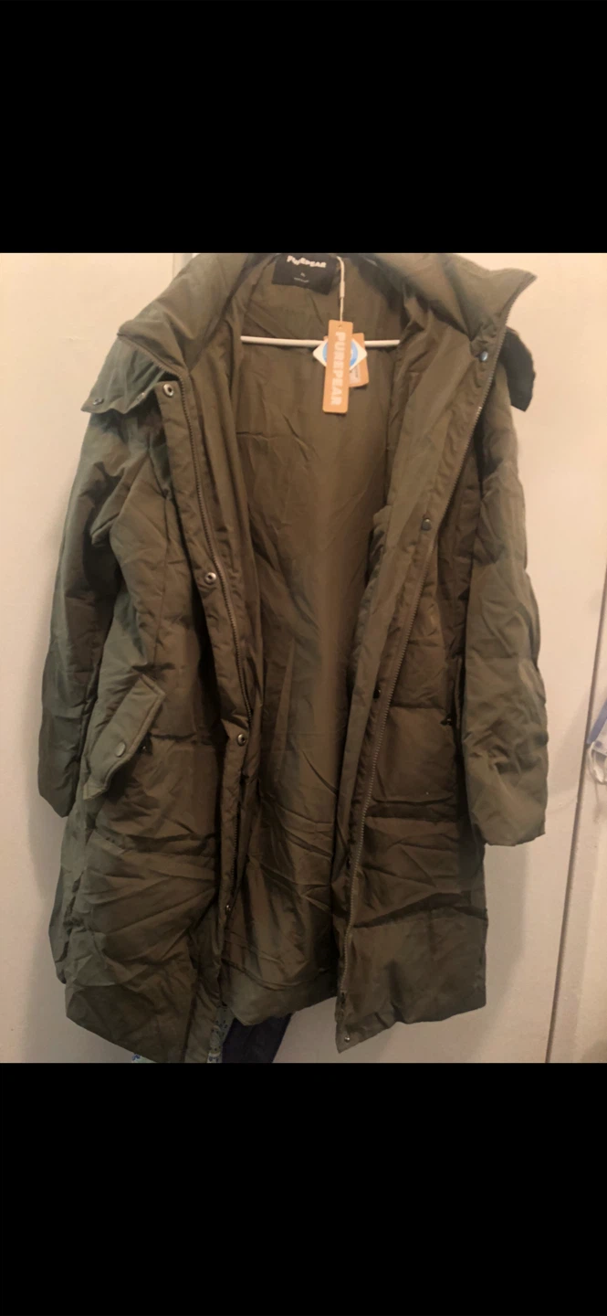 Purepear Olive Winter Puffer Jacket for women brand new