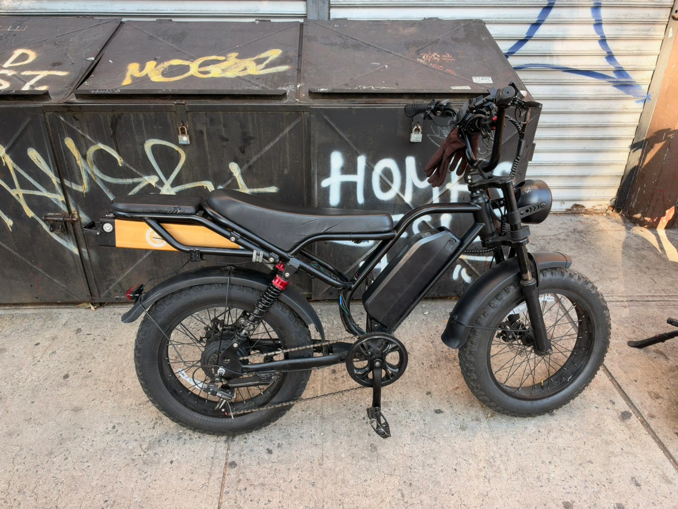 Black Electric Bike with Fat Tires