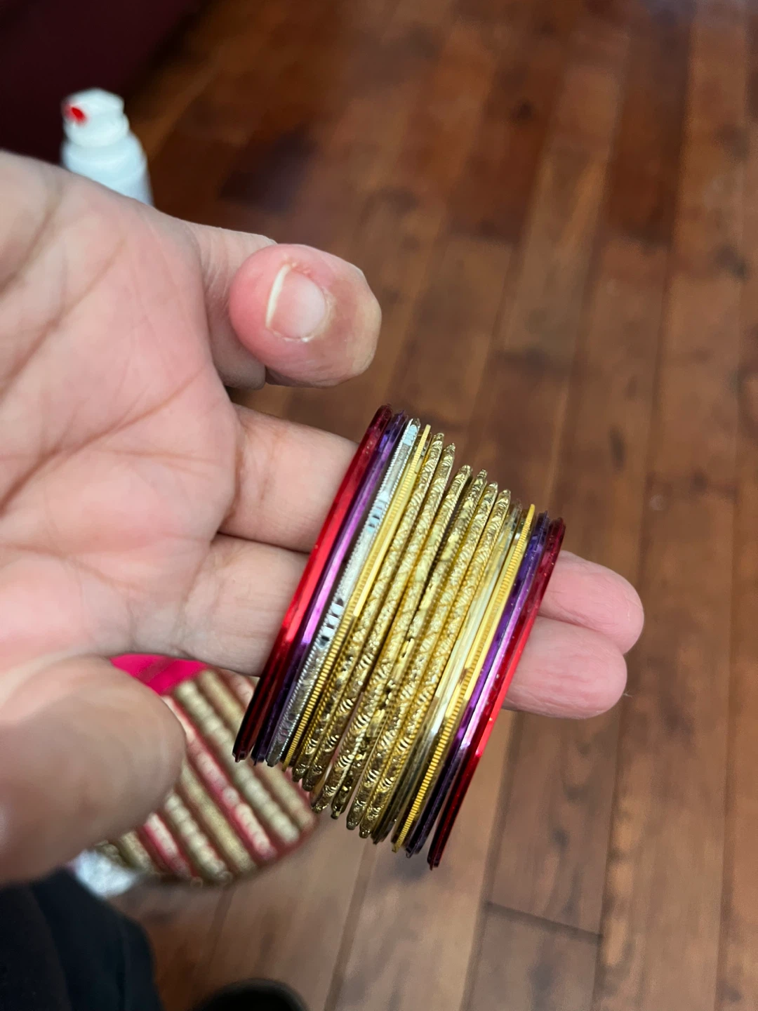 Set of colourful decorative bangles