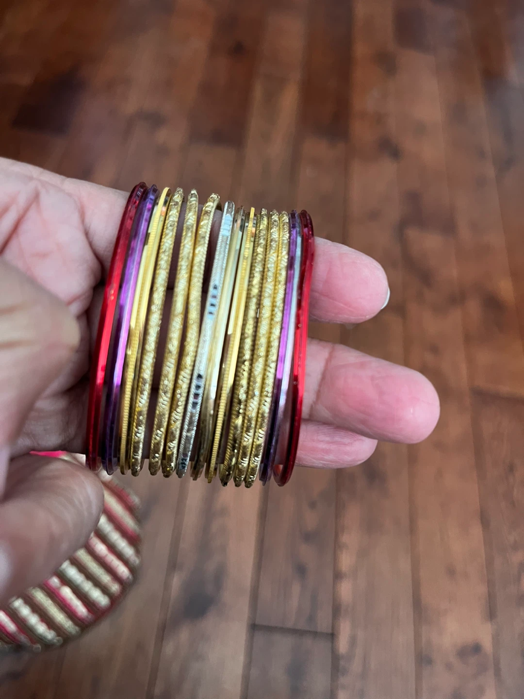 Set of colourful decorative bangles - photo 2