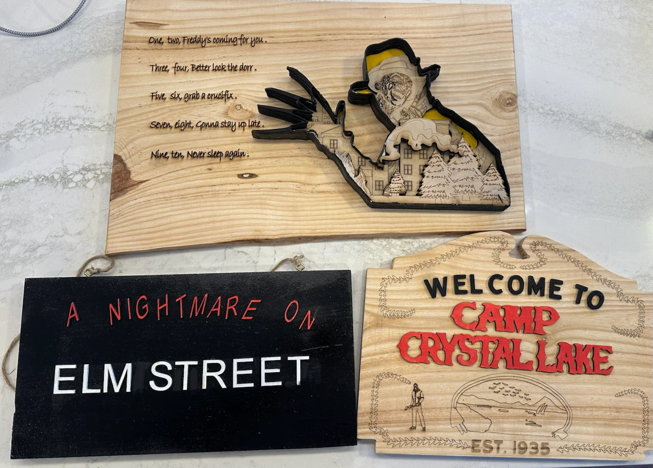 New Horror Movie Solid Wood Signs (Priced Individually)