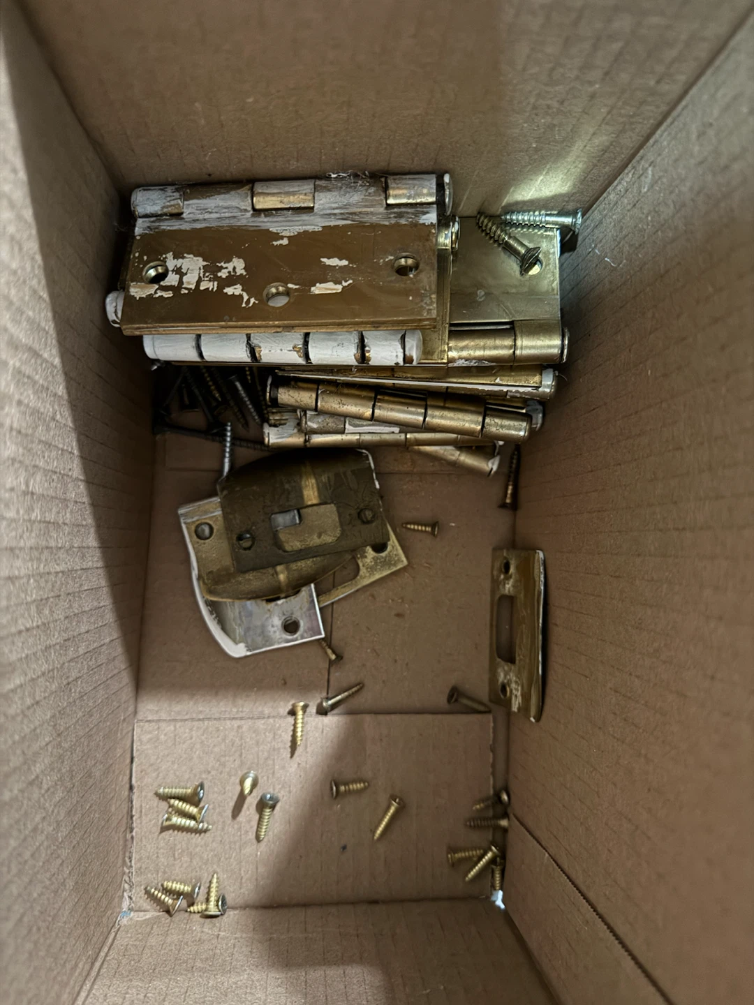 Six brass handle sets, with hinges - photo 2