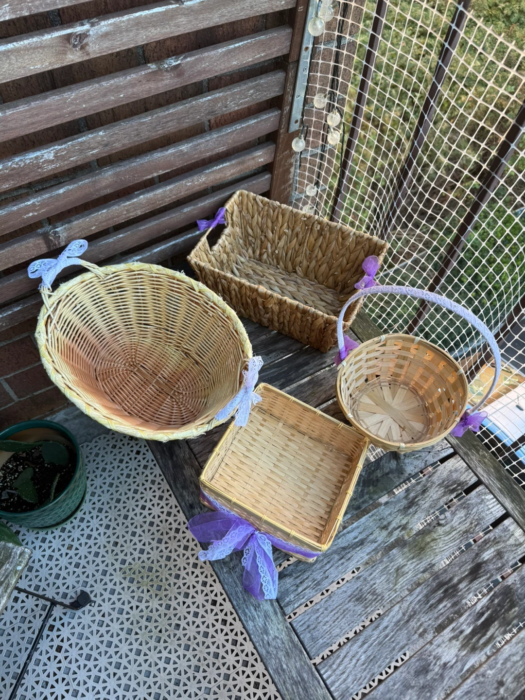 Set of 4 decorative woven baskets - photo 2