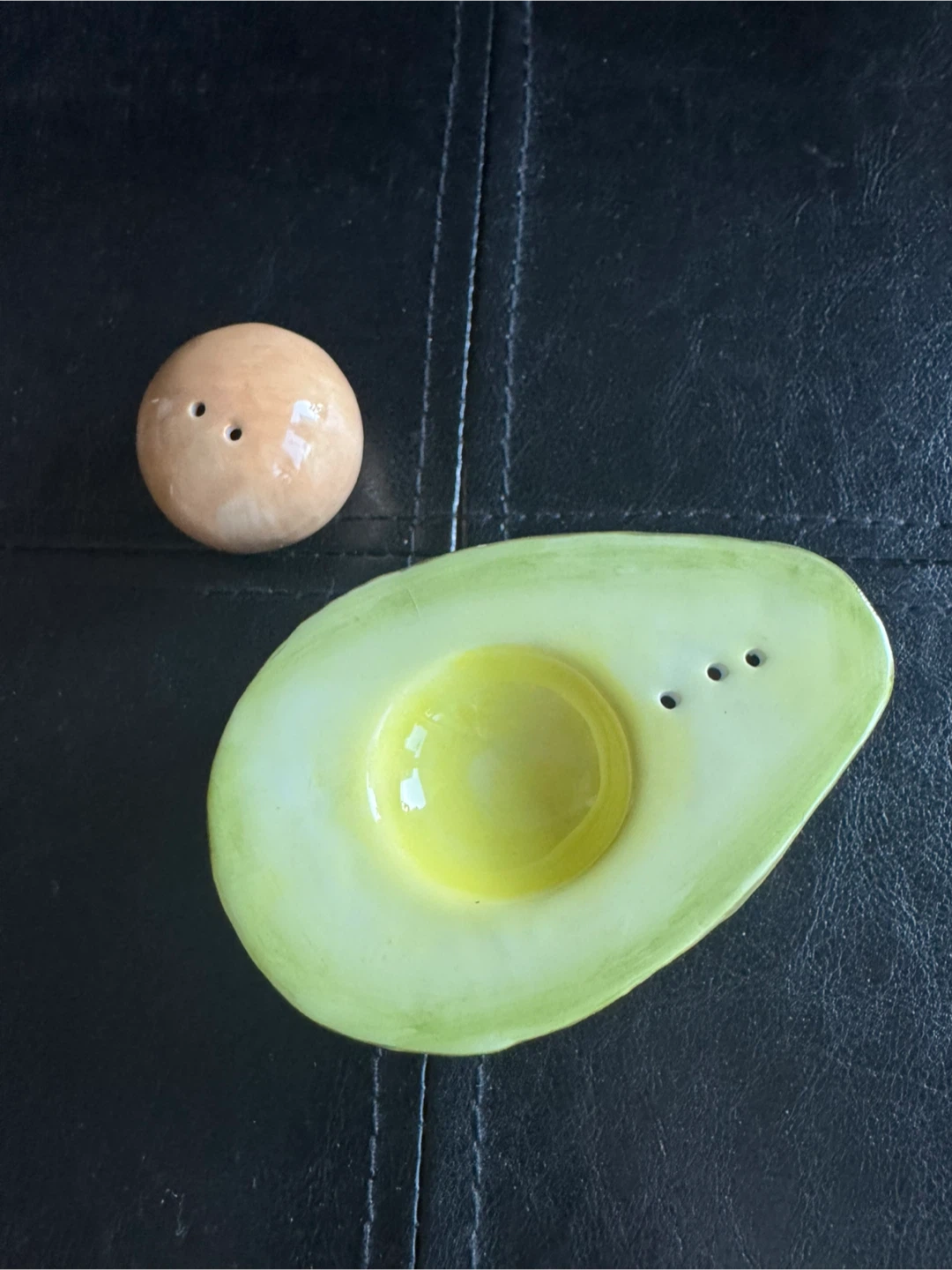 Ceramic Avocado Salt and Pepper Shakers - photo 2