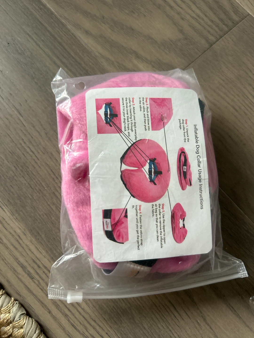 Inflatable Dog Collar - Pink Medium