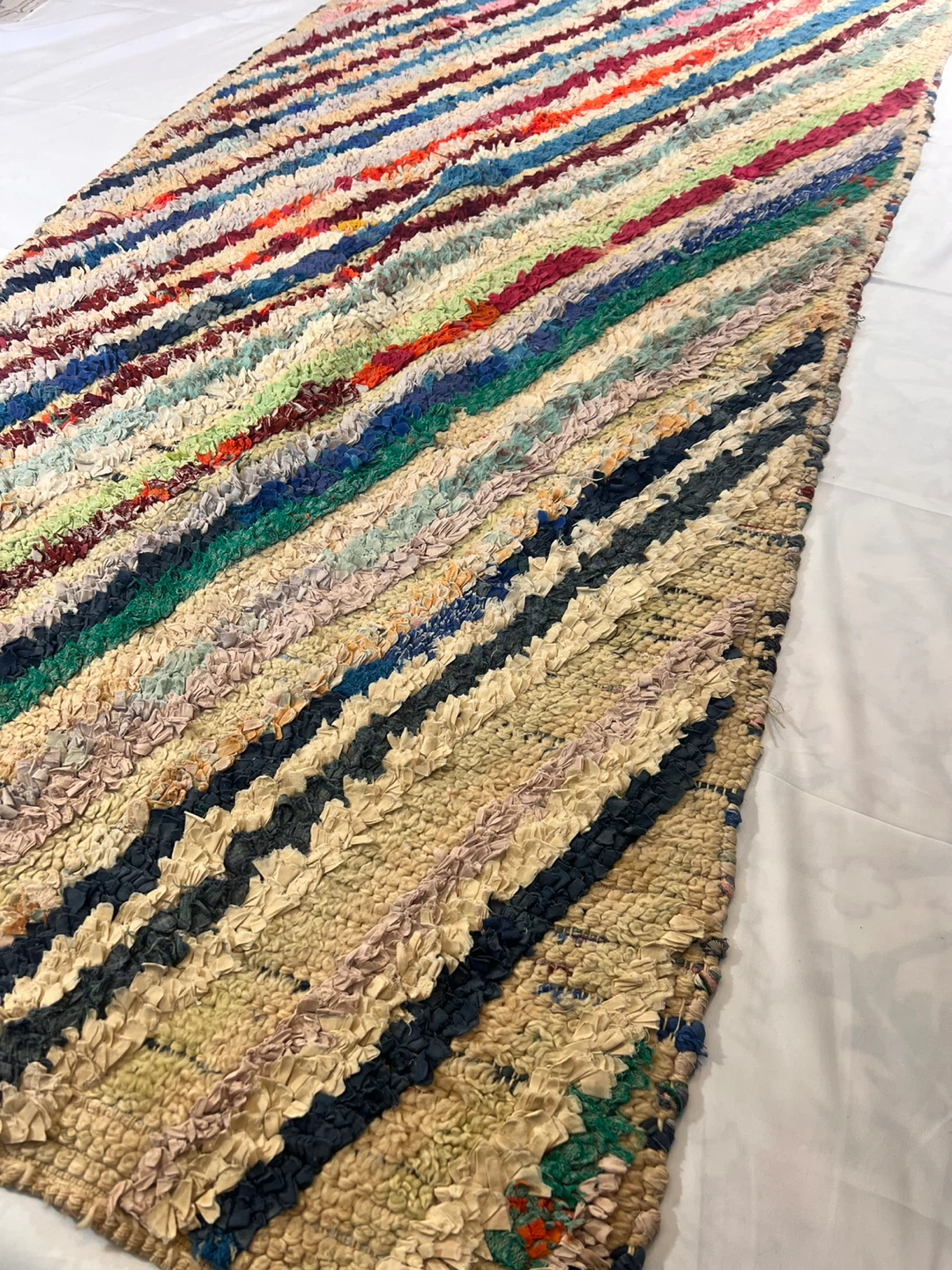 Vintage Handmade Moroccan Runner Rug Striped Berber Hallway - photo 4