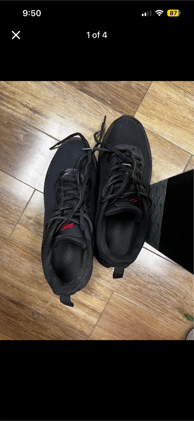 Aggressor Men's Safety Shoes - Black, Size 8.5