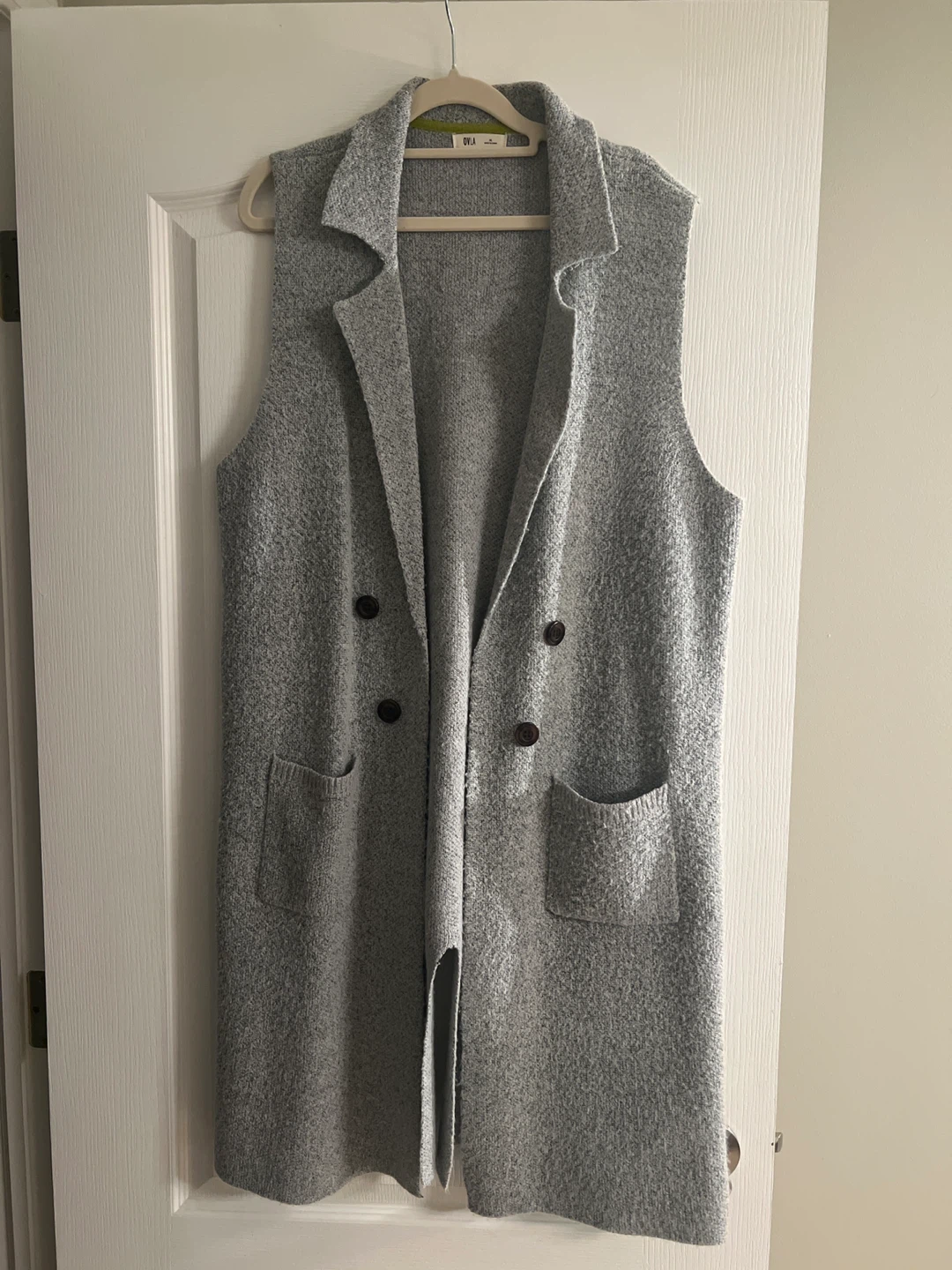 OVLA Grey Knit Long Vest