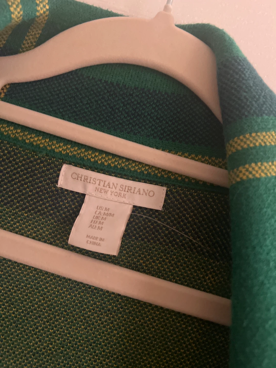 Christian Siriano New York Plaid Long Cardigan Green Size M - photo 2