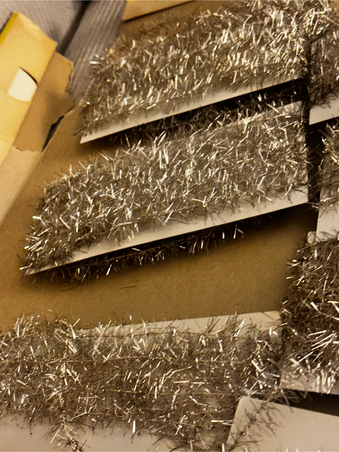 Vintage Canadian Silver Tinsel Christmas Garland Lot - photo 2