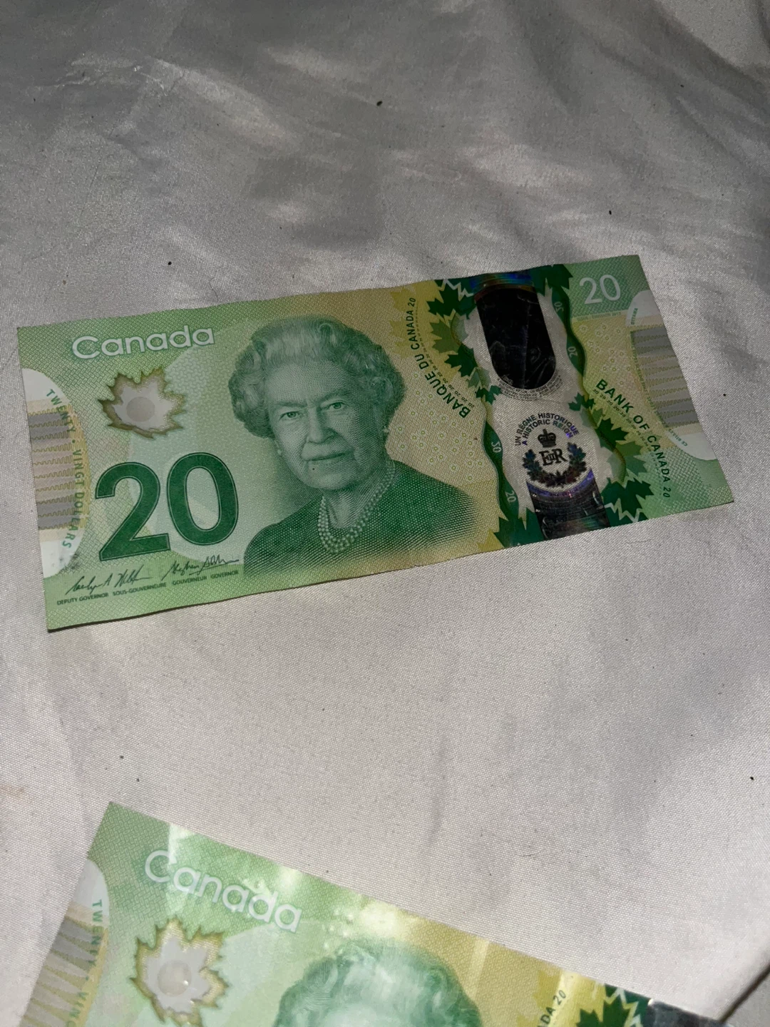 Three rare Canadian 20$ bills