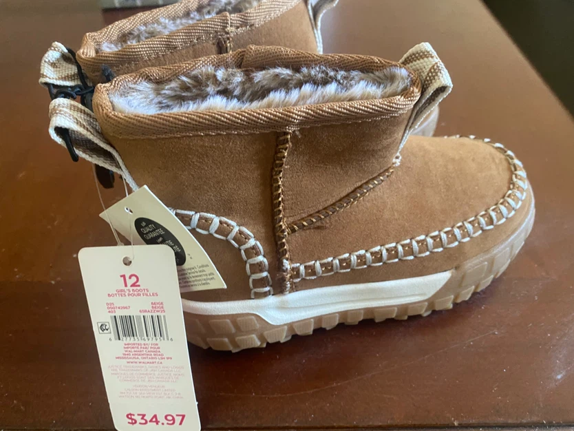 New Justice Girls Boots Beige Size 12 - photo 4