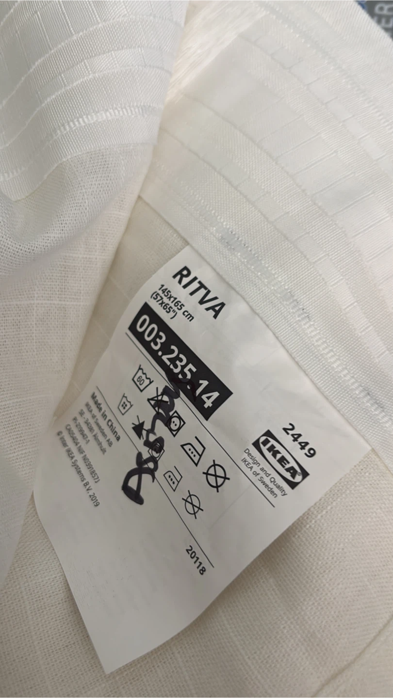 2 IKEA RITVA White Curtains - photo 3