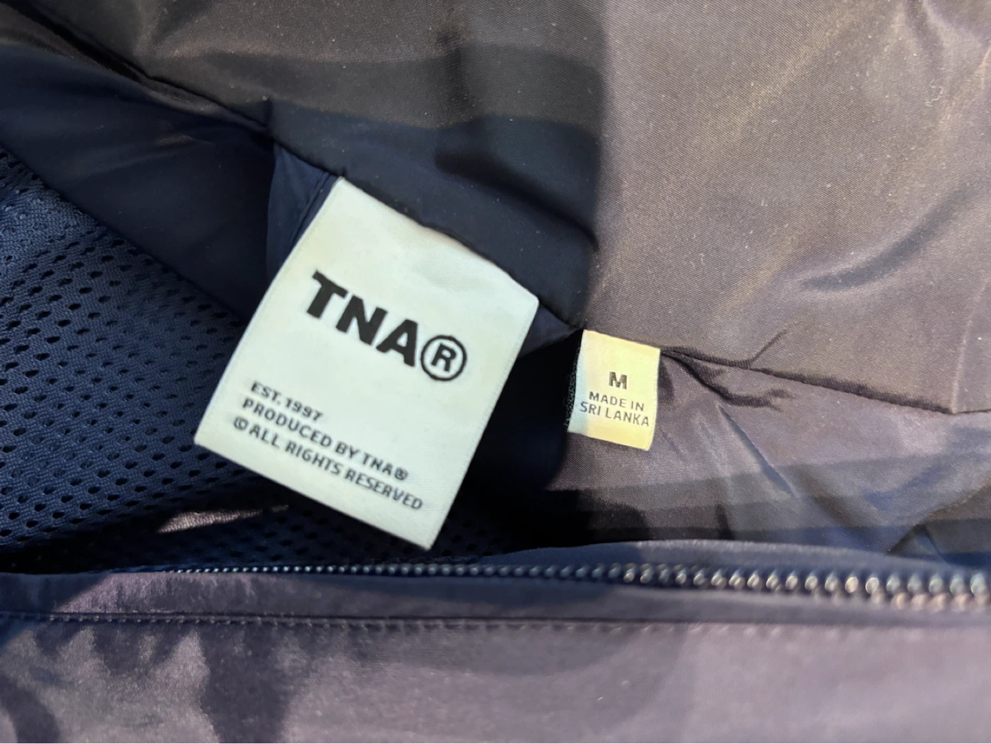 Aritzia TNA Navy Blue Zip-Up Jacket - photo 3