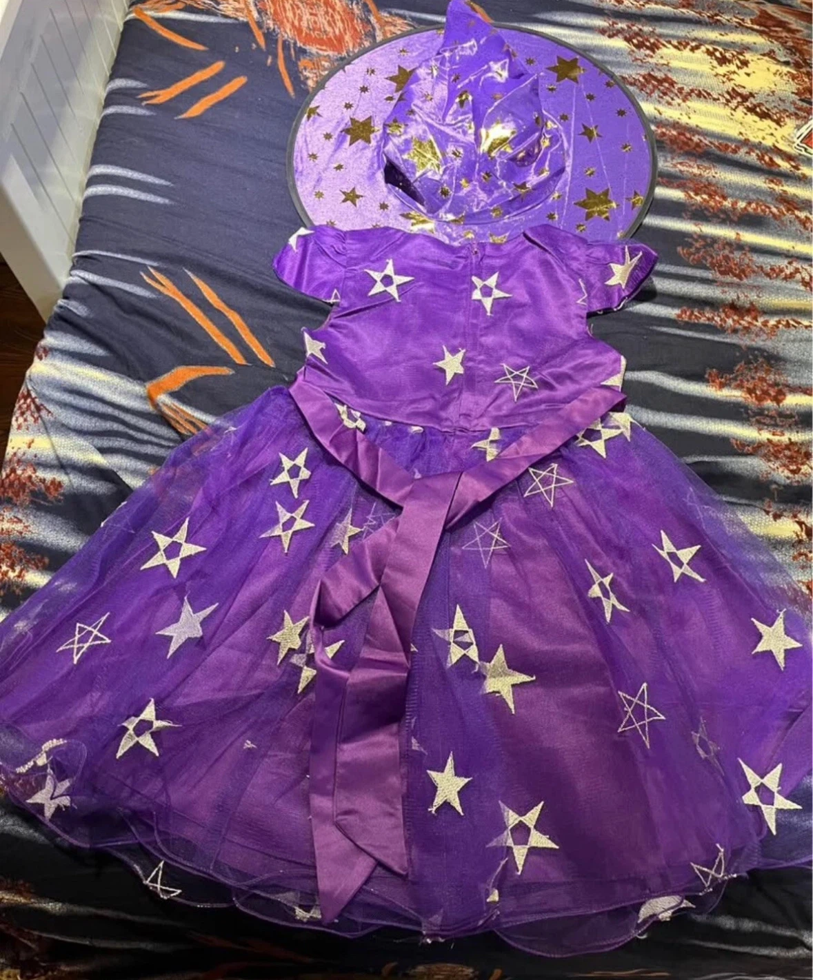 Purple Star Witch Costume with Matching Hat