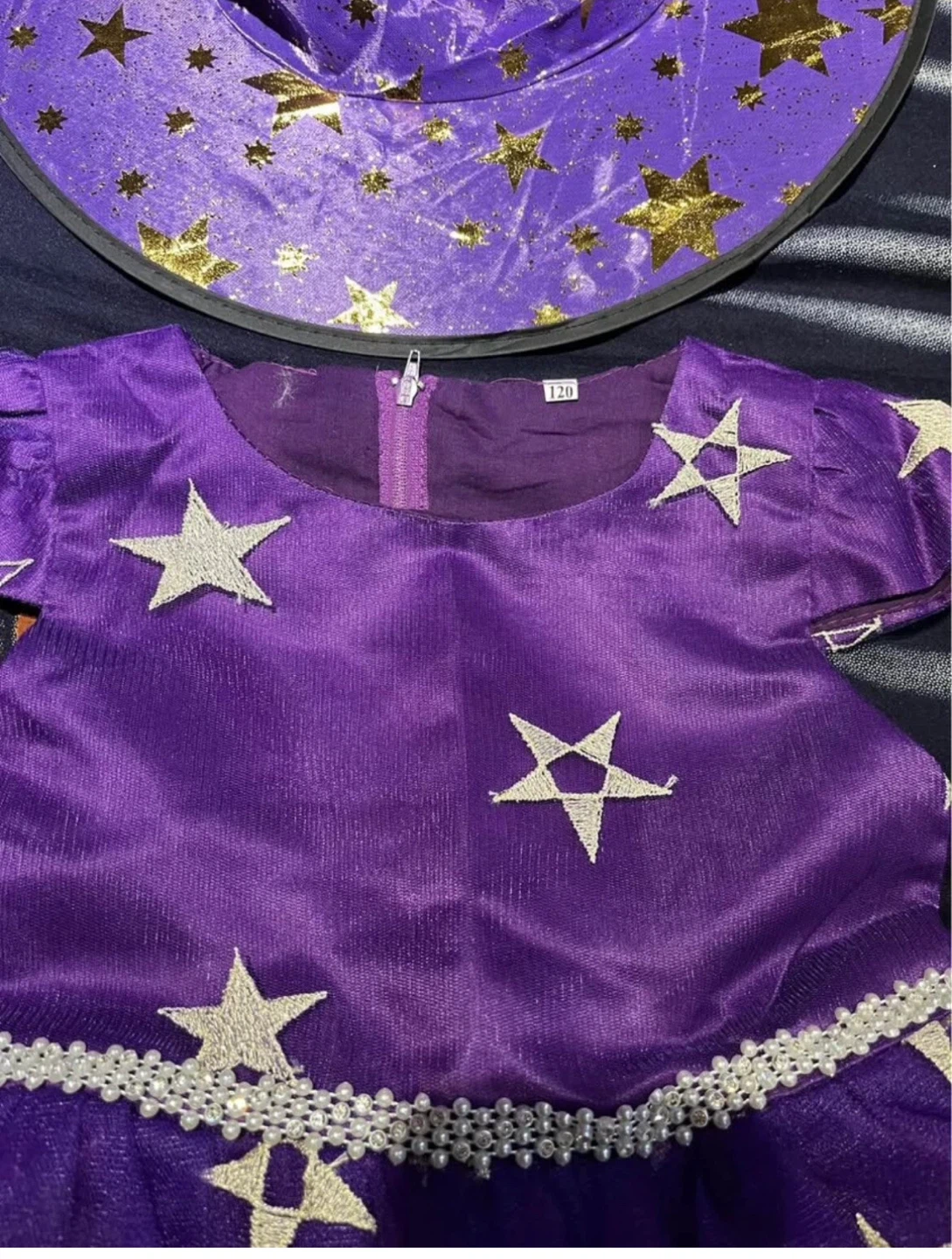 Purple Star Witch Costume with Matching Hat - photo 2