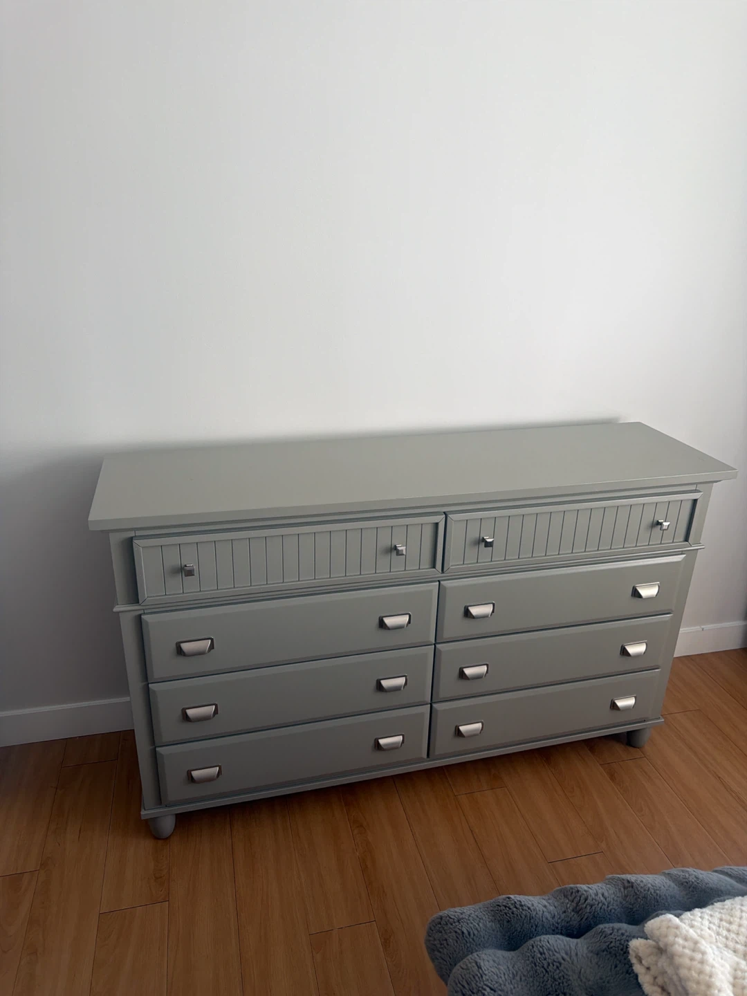 Gray Six-Drawer Dresser