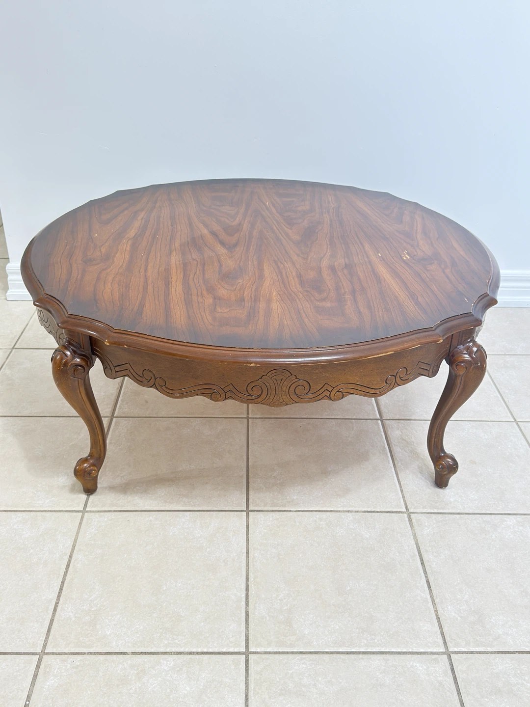 Vintage French Provincial round coffee table