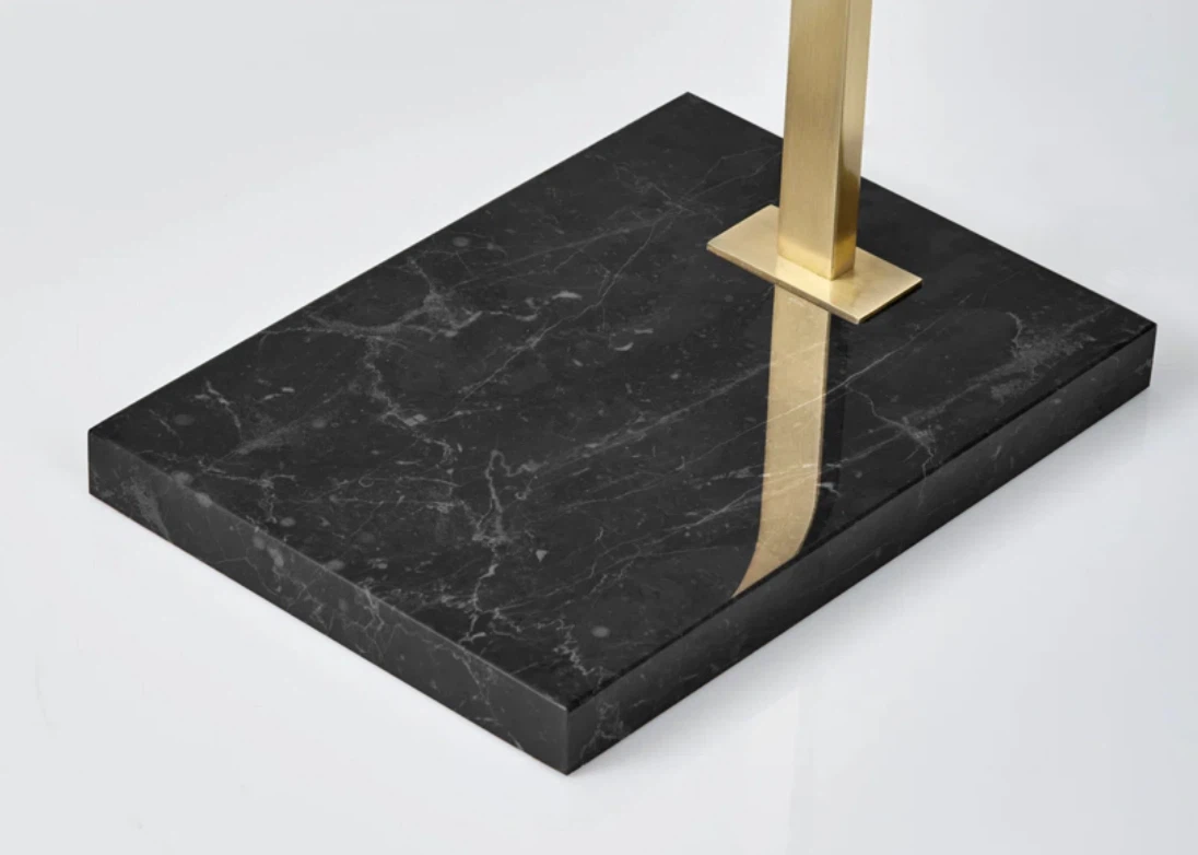 Modern LED Arc Floor Lamp with Marble Base - photo 2