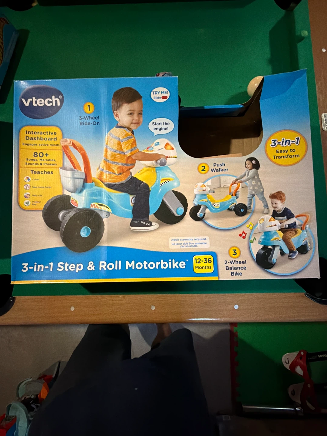 VTech 3-in-1 Step & Roll Motorbike