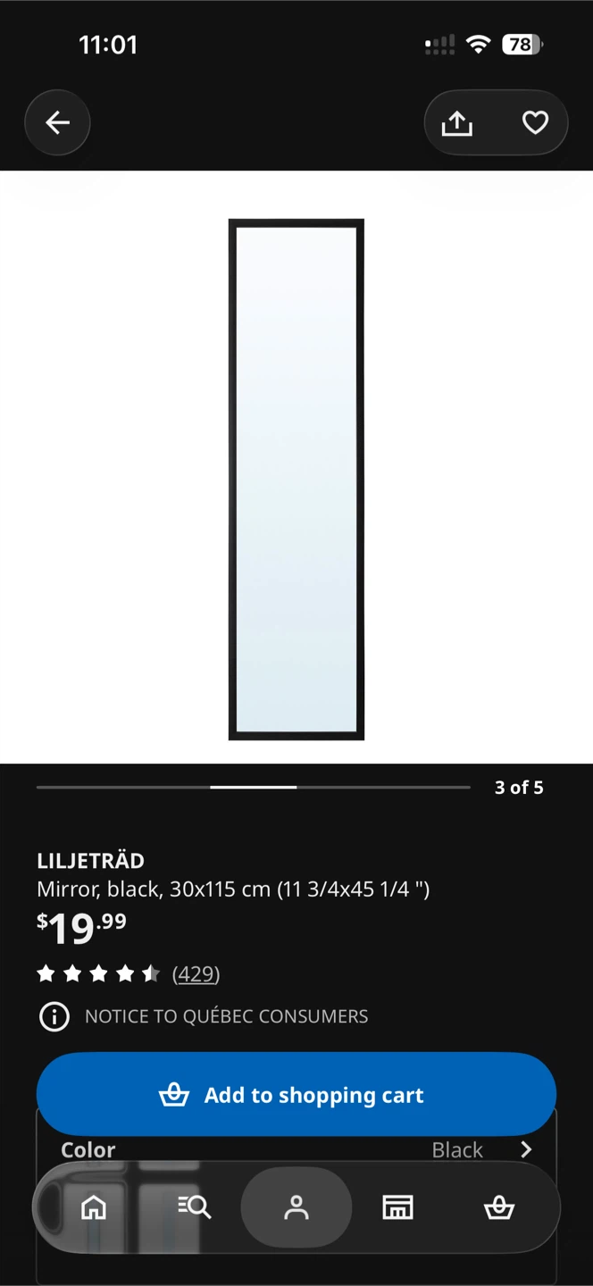 IKEA LILJETRÄD Black Mirror