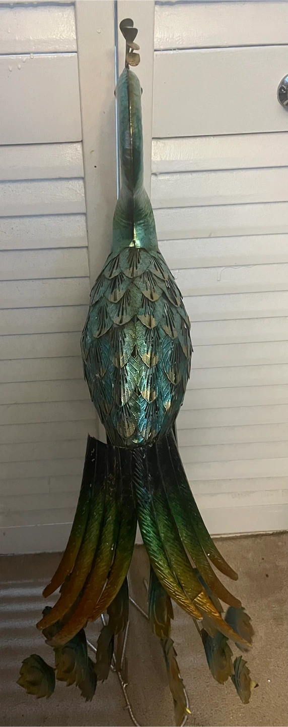 Metal Peacock Garden Sculpture - photo 3