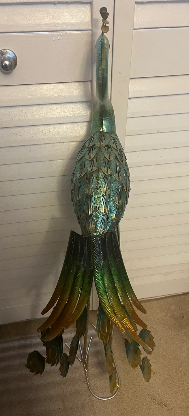 Metal Peacock Garden Sculpture - photo 4