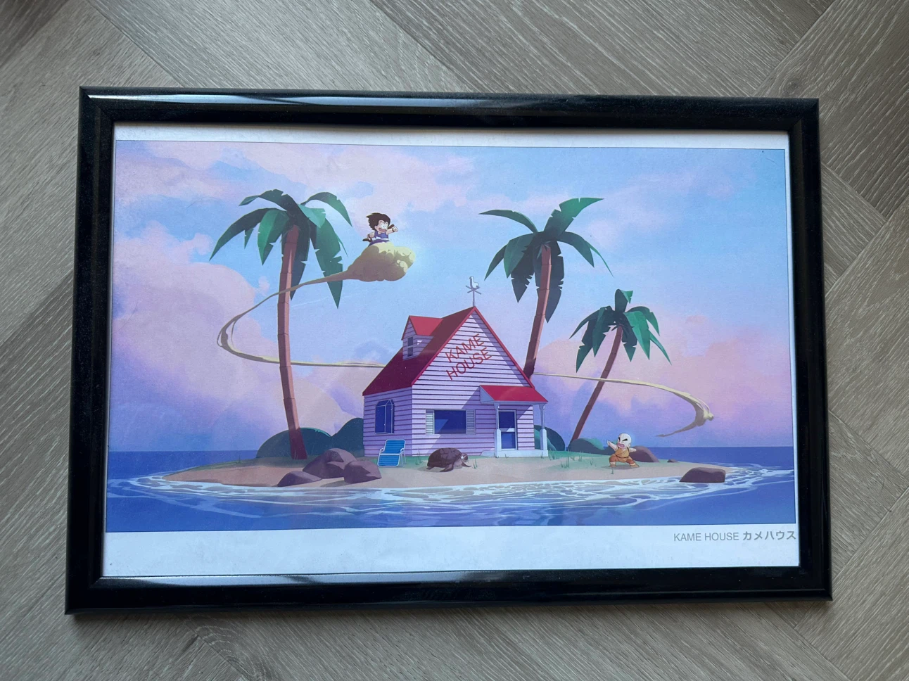 Dragon Ball Kame House Framed Art Print
